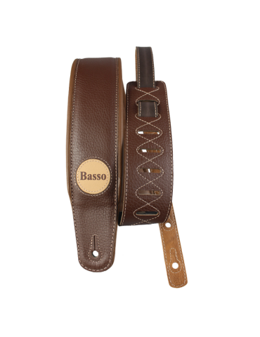 CORREA BASSO PARA GUITARRA Y BAJO SERIE CUERO MARRÓN
