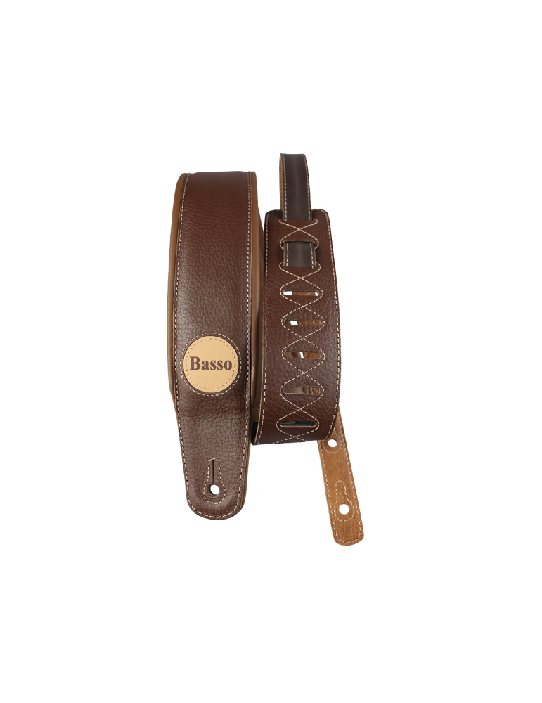 CORREA BASSO PARA GUITARRA Y BAJO SERIE CUERO MARRÓN