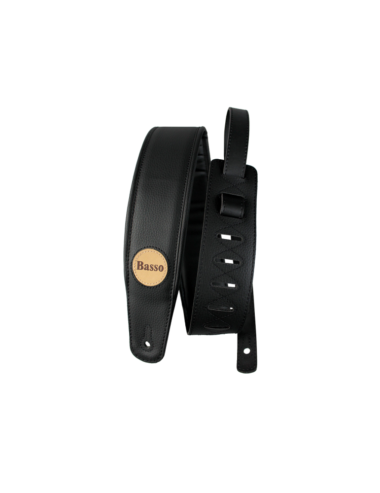 CORREA BASSO PARA GUITARRA Y BAJO SERIE CLÁSICA NEGRA ACOLCHADA