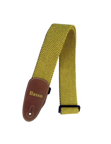 CORREA BASSO PARA GUITARRA Y BAJO SERIE EXTRAVAGANCIA TWEED AMARILLO