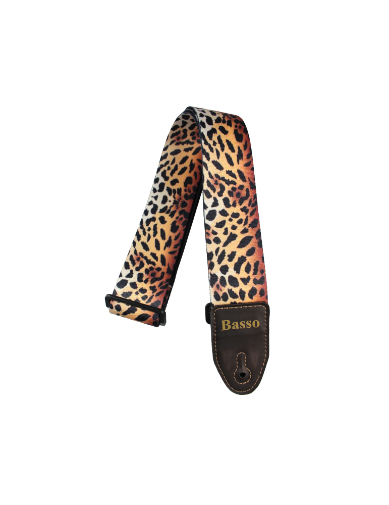 CORREA BASSO PARA GUITARRA Y BAJO SERIE SALVAJE LEOPARDO