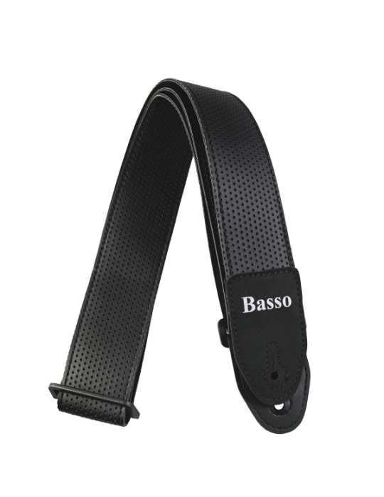 CORREA BASSO PARA GUITARRA Y BAJO SERIE SERIGRAFIADA NEGRA ULTRA RESISTENTE