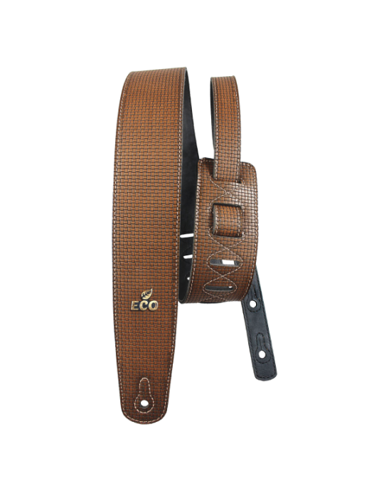 CORREA BASSO PARA GUITARRA Y BAJO SERIE GRECO PREMIUM MARRÓN