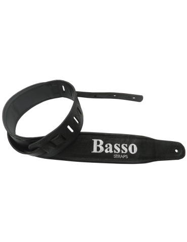 CORREA BASSO SERIE PERSONALIZADA PARA GUITARRA, BAJO, GUITARRA ACÚSTICA, UKELELE CUERO NEGRO 2
