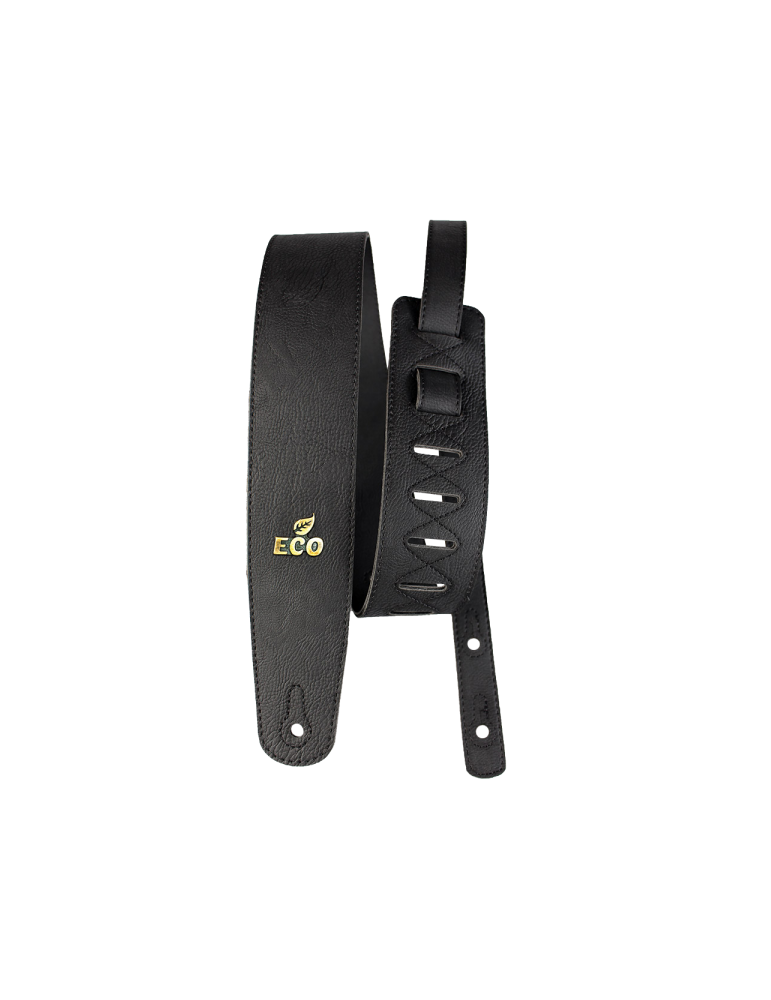 CORREA PARA GUITARRA Y PARA BAJO BASSO SERIE ECO VEGANA NEGRA