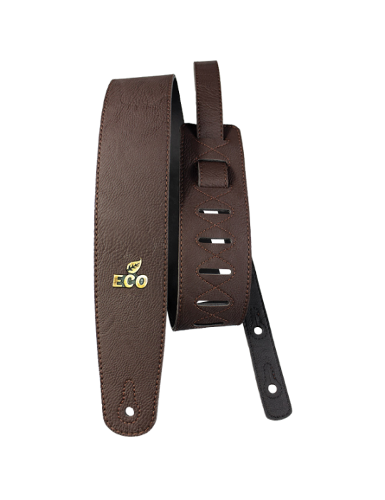 CORREA PARA GUITARRA Y PARA BAJO BASSO SERIE ECO VEGANA MARRÓN