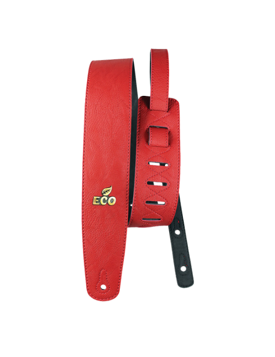 CORREA PARA GUITARRA Y PARA BAJO BASSO SERIE ECO VEGANA ROJA