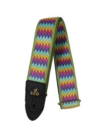 CORREA PARA GUITARRA Y PARA BAJO BASSO VEGANA LINEA INDIA VERDE