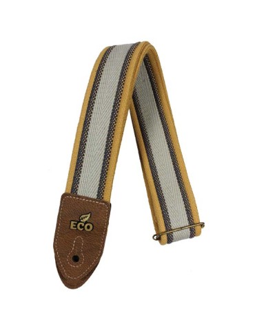 CORREA PARA GUITARRA Y PARA BAJO BASSO VEGANA LINEA HILO ECOLÓGICO MARRÓN
