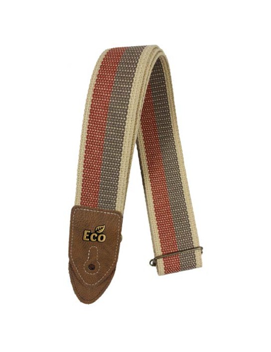 CORREA PARA GUITARRA Y PARA BAJO BASSO VEGANA LINEA HILO ECOLÓGICO RAYAS