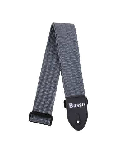 CORREA BASSO PARA GUITARRA Y BAJO GRIS 5cm