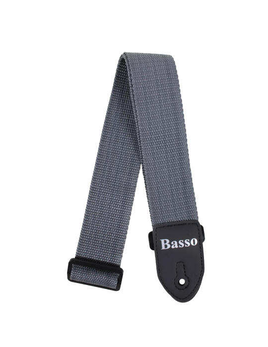 CORREA BASSO PARA GUITARRA Y BAJO GRIS 5cm
