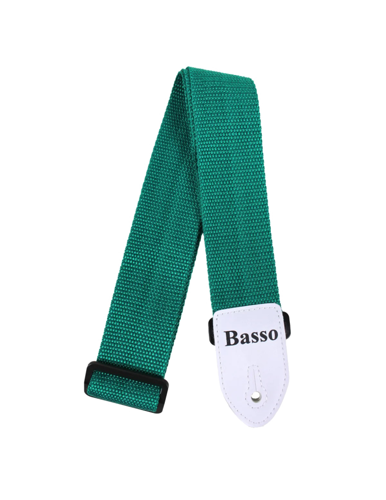 CORREA BASSO PARA GUITARRA Y BAJO VERDE 5cm