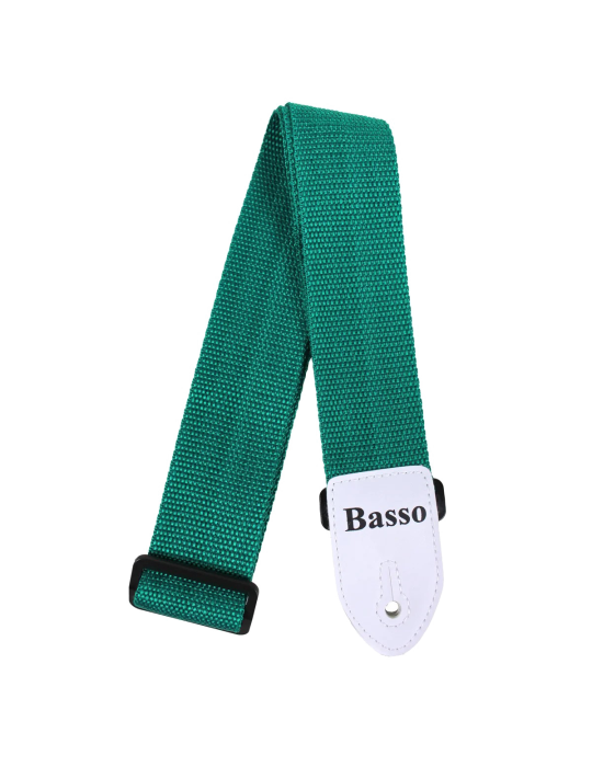 CORREA BASSO PARA GUITARRA Y BAJO VERDE 5cm