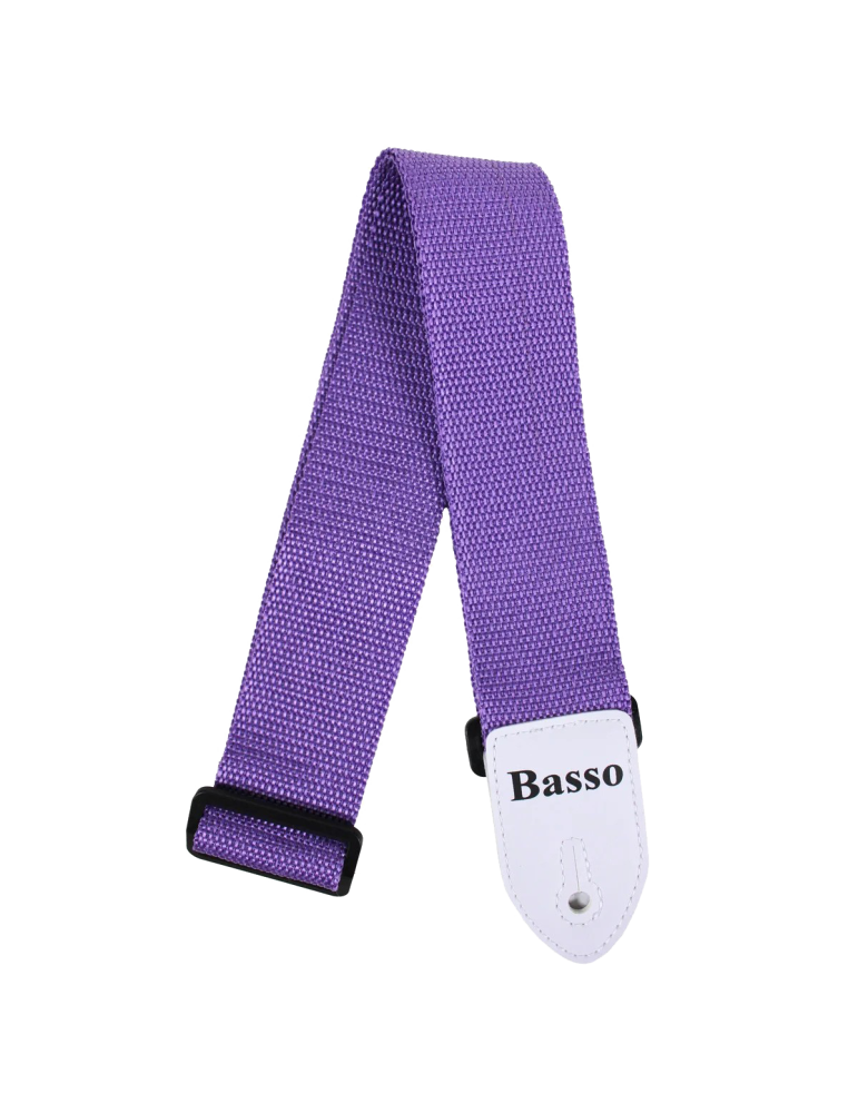 CORREA BASSO PARA GUITARRA Y BAJO LILA 5cm
