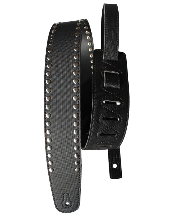 CORREA BASSO PARA GUITARRA Y BAJO NEGRA TACHUELAS