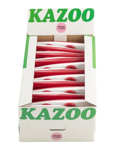 CAJA COMPLETA DE 36 KAZOOS DE PLÁSTICO BM