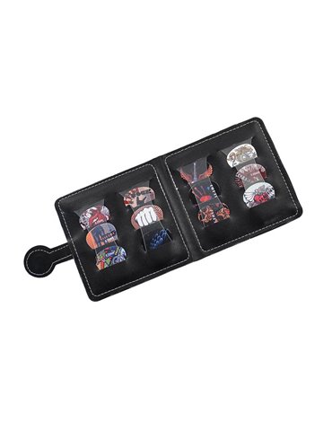 FUNDA BOSTON PARA PÚAS PVC NEGRO +12 púas 2