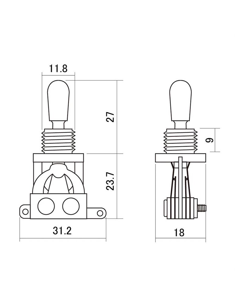 SWITCH BOSTON 3 VÍAS NEGRO NÍQUEL