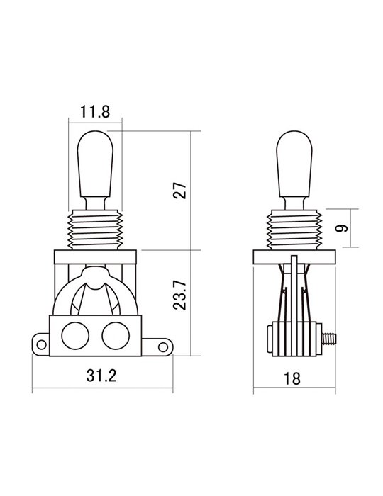SWITCH BOSTON 3 VÍAS NEGRO NÍQUEL