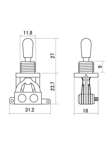 INTERRUPTOR BOSTON 3 VÍAS CROMO NÍQUEL 2