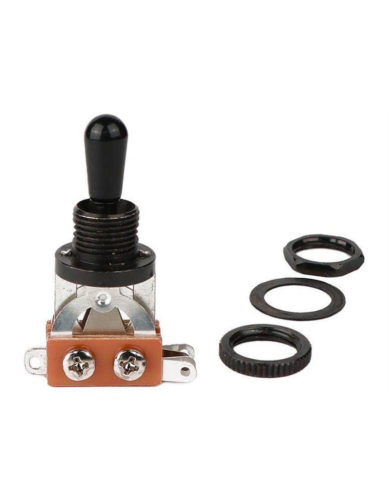 INTERRUPTOR BOSTON 3 VÍAS TAPA NEGRA