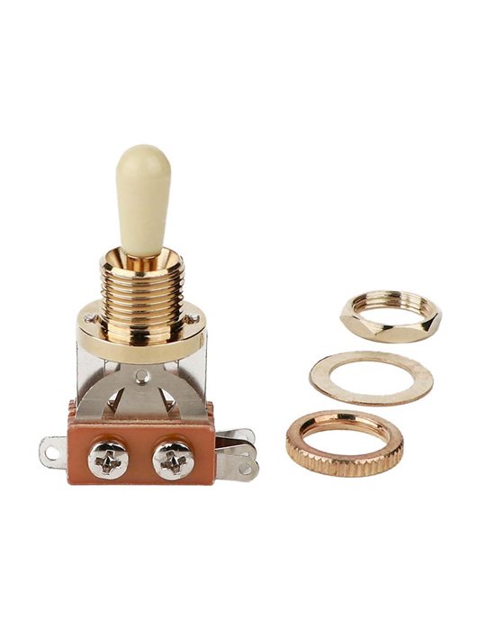 INTERRUPTOR BOSTON 3 VÍAS DORADO TAPA MARFIL