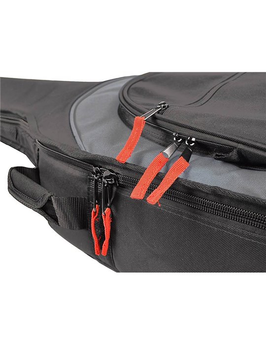 FUNDA BOSTON PARA GUITARRA ACÚSTICA 15 mm negro/gris