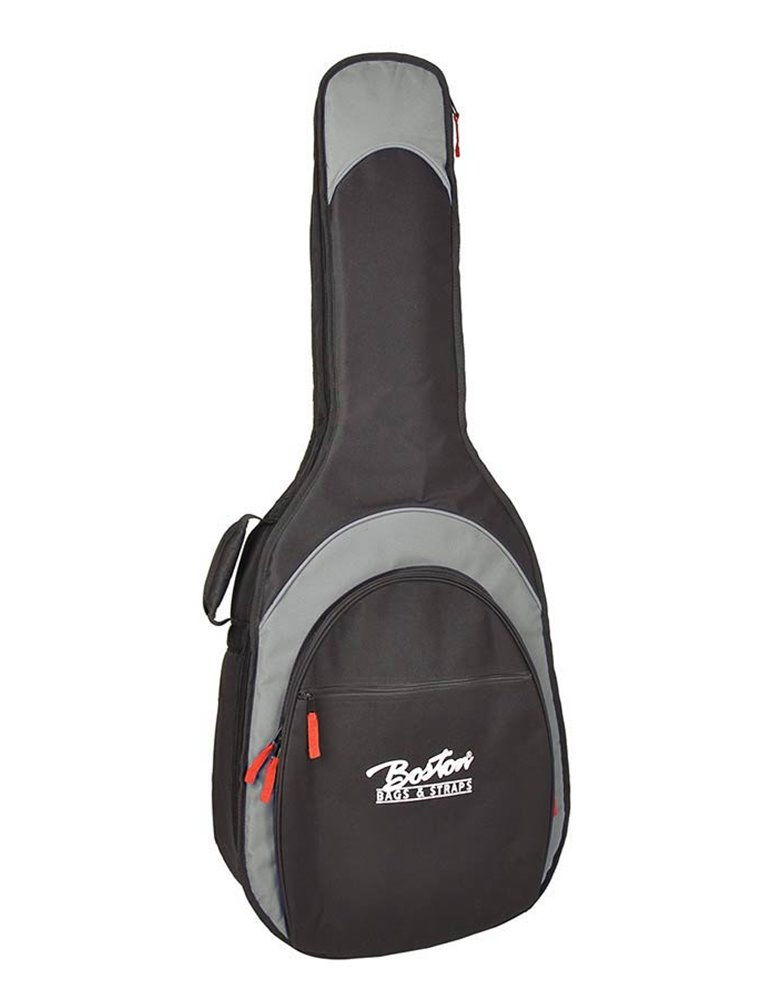 FUNDA BOSTON PARA GUITARRA ACÚSTICA 25 mm negro/gris