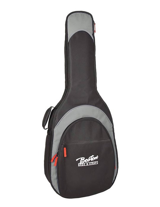 FUNDA BOSTON PARA GUITARRA ACÚSTICA 25 mm negro/gris