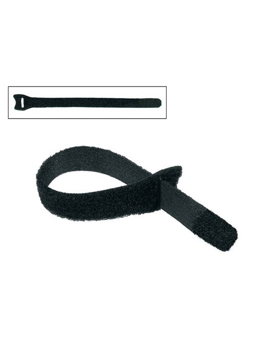 BRIDAS DE VELCRO BOSTON NEGRAS 10x150mm 12 uds