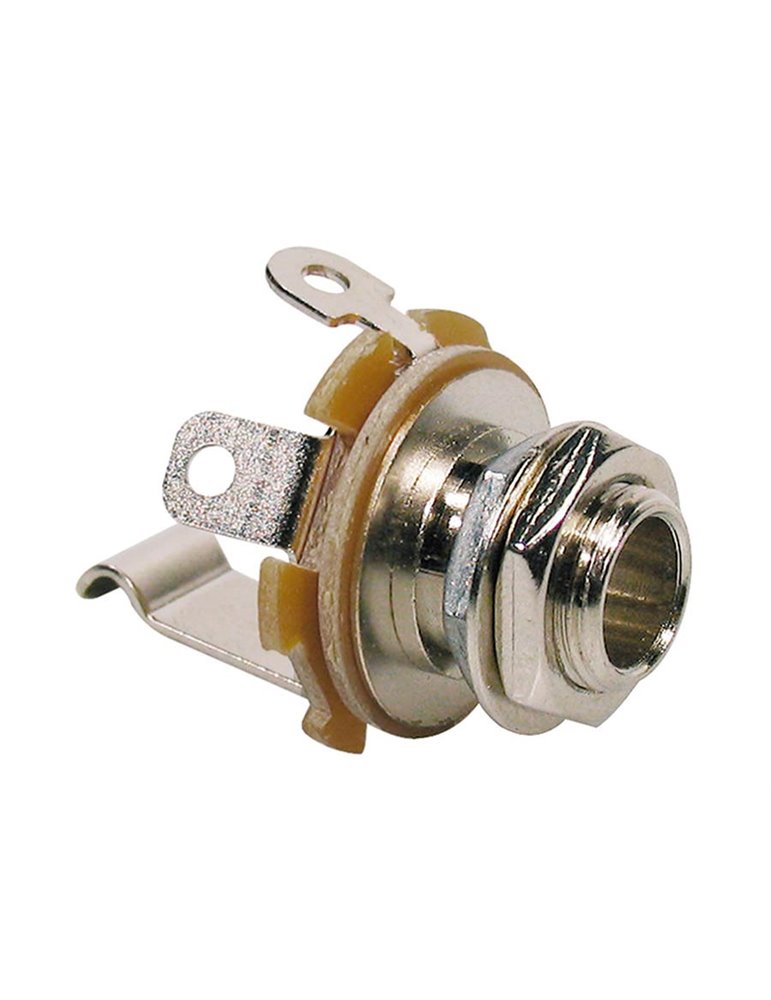 CONECTOR BOSTON JACK CHASIS 6.3mm 2 POLOS CROMO