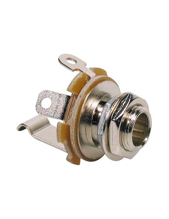 CONECTOR BOSTON JACK CHASIS 6.3mm 2 POLOS CROMO