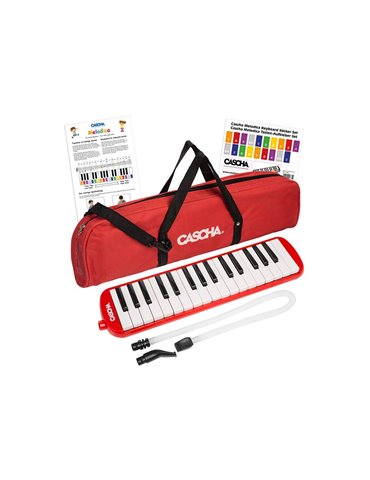 melodica red, incl. case and mouthpiece