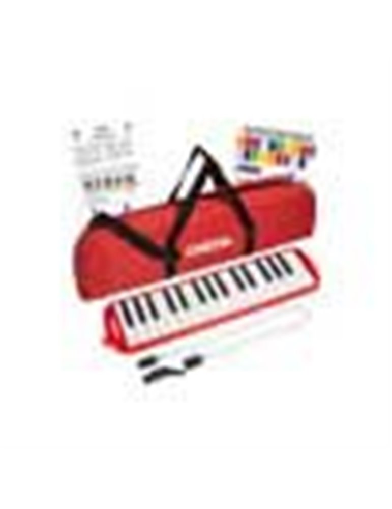 melodica red, incl. case and mouthpiece