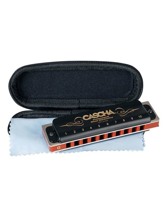 professional blues harmonica in G, incl. case and