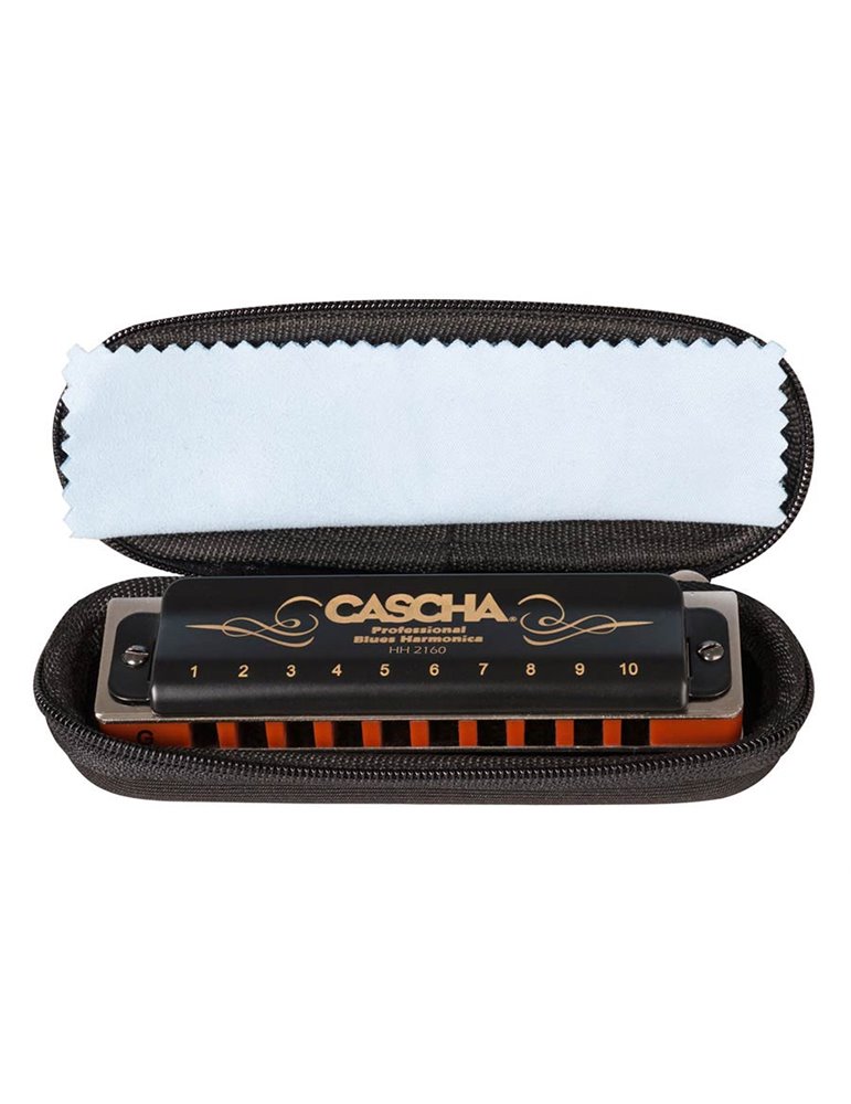 professional blues harmonica in G, incl. case and
