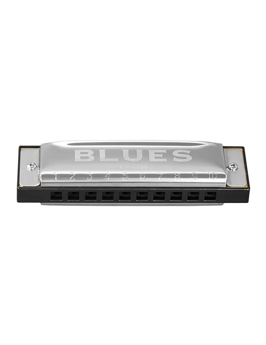 blues harmonica in E, incl. case and cleaning clot