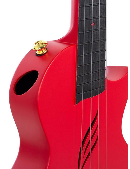 UKELELE DE CONCIERTO CASCHA ROJO DE FIBRA DE CARBONO