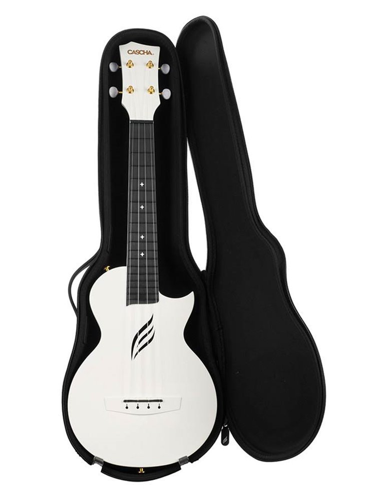 UKELELE DE CONCIERTO CASCHA BLANCO DE FIBRA DE CARBONO