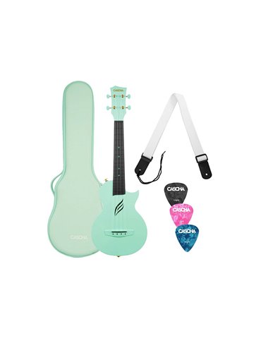 UKELELE DE CONCIERTO CASCHA VERDE DE FIBRA DE CARBONO