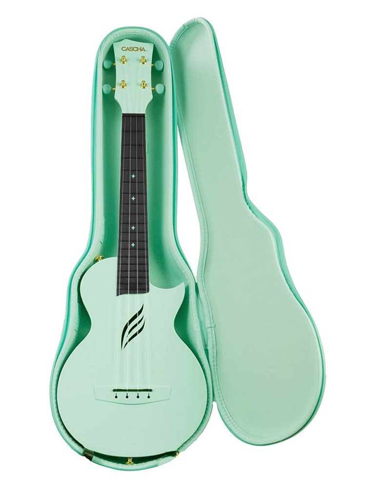 UKELELE DE CONCIERTO CASCHA VERDE DE FIBRA DE CARBONO