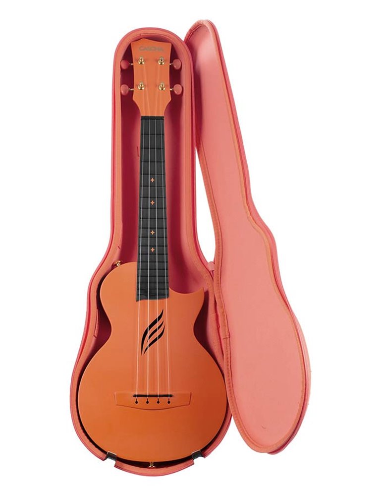 UKELELE DE CONCIERTO CASCHA NARANJA DE FIBRA DE CARBONO