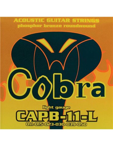 JUEGO DE CUERDAS COBRA ACÚSTICA BRONCE FOSOFORO ENTORCHADO LIGHT