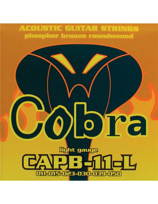 JUEGO DE CUERDAS COBRA ACÚSTICA BRONCE FOSOFORO ENTORCHADO LIGHT