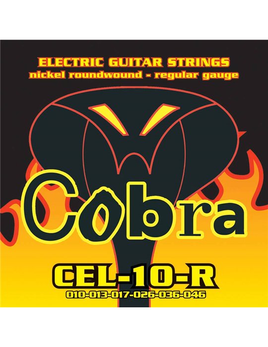 JUEGO DE CUERDAS COBRA PARA GUITARRA ELÉCTRICA NÍQUEL ROUNDWOUND REGULAR