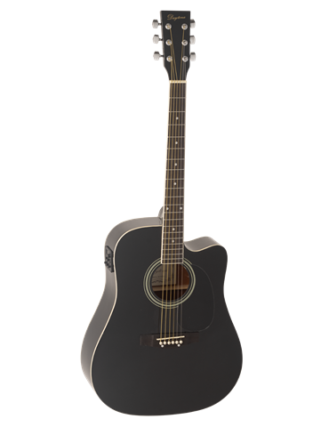 GUITARRA ACÚSTICA DAYTONA A411CE ELECTRIFICADA NEGRA