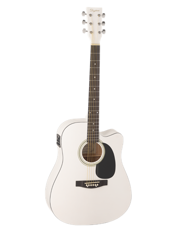 GUITARRA ACÚSTICA DAYTONA A411CE ELECTRIFICADA BLANCA