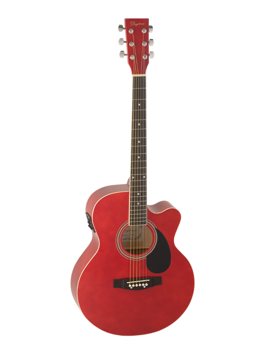 GUITARRA ACÚSTICA ELECTRIFICADA DAYTONA A401CERD ROJA