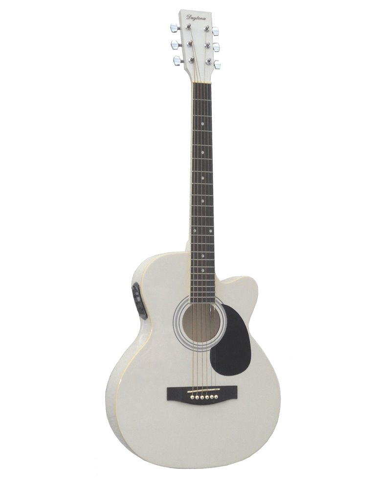 GUITARRA ACÚSTICA ELECTRIFICADA DAYTONA A401CEWH BLANCA